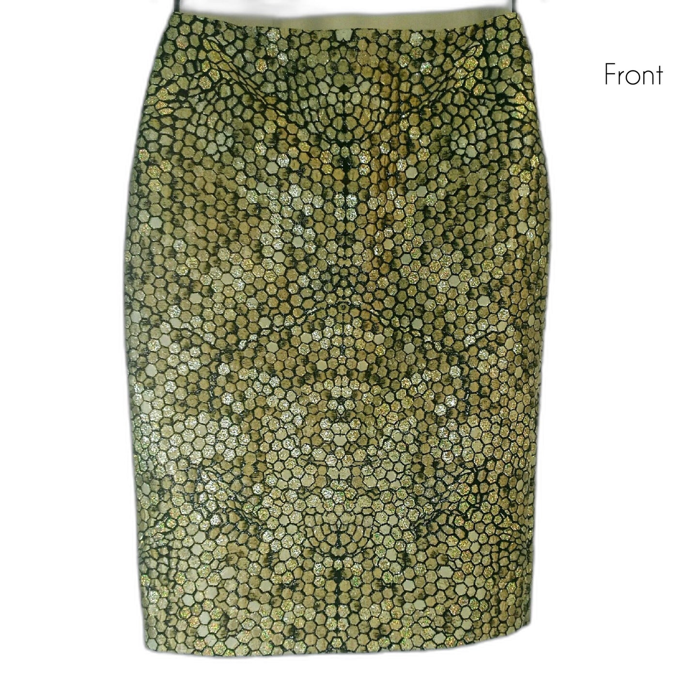 Authenticated Alexander McQueen Honeycomb Jacquard Pencil Skirt
