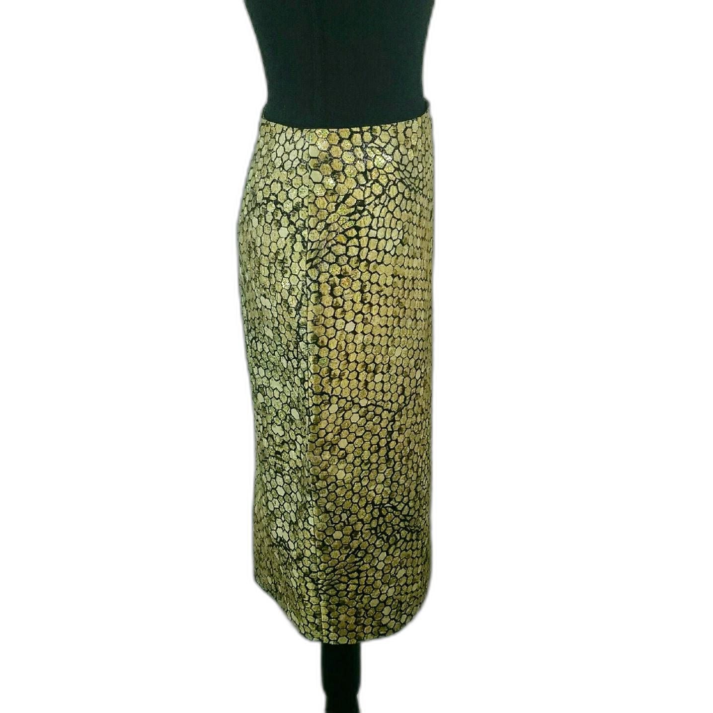 Authenticated Alexander McQueen Honeycomb Jacquard Pencil Skirt
