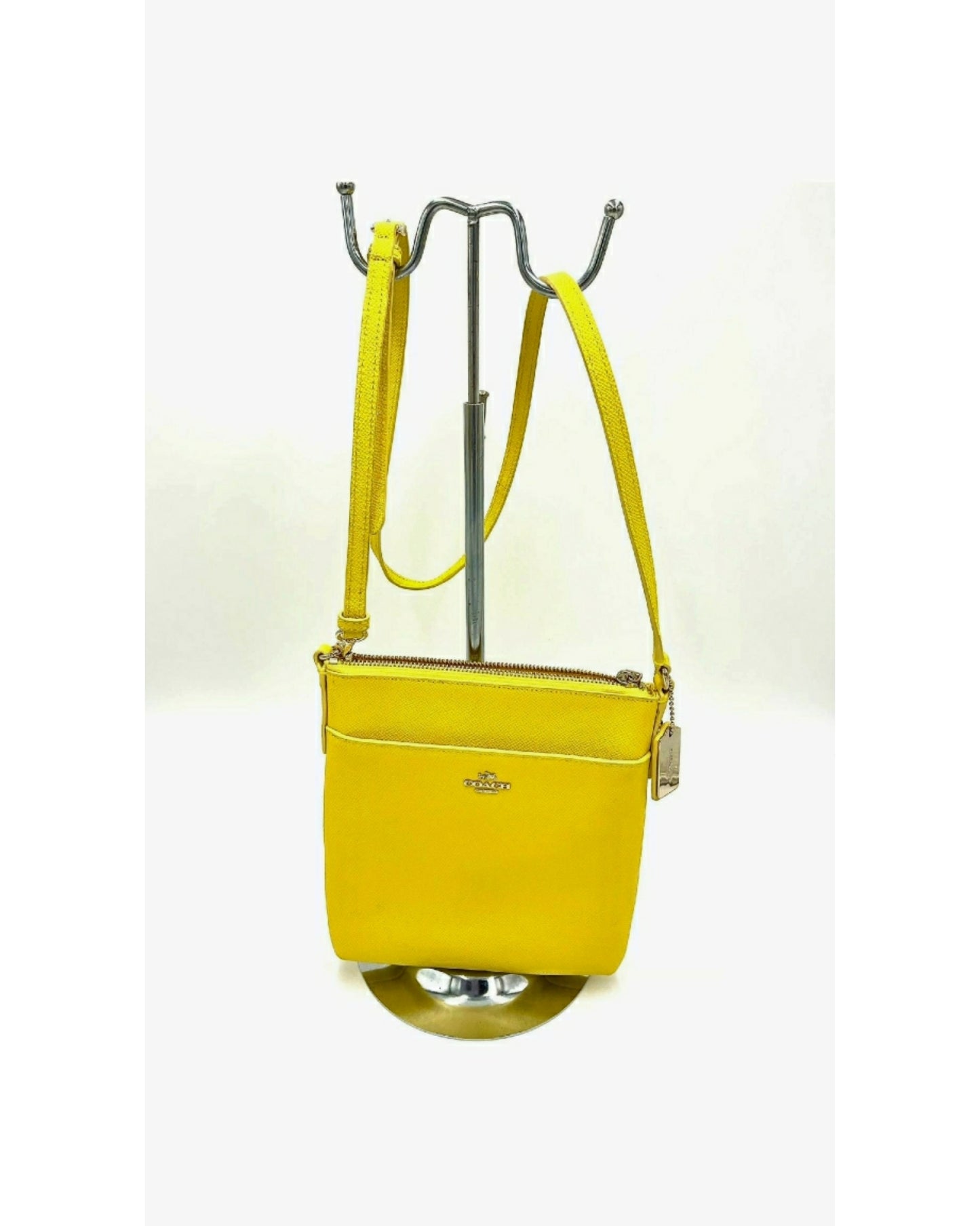 Authenticated Coach Yellow Kitt Messenger Crossbody Bag made in Philippines