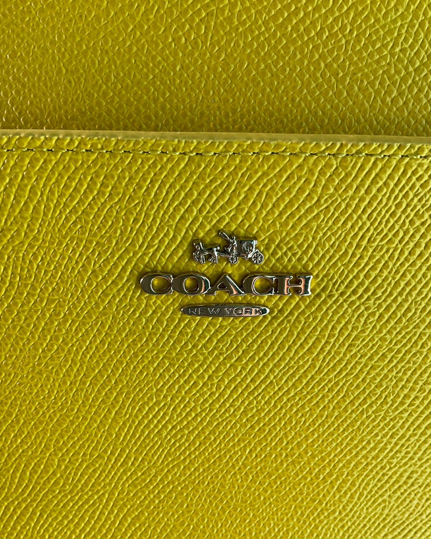 Authenticated Coach Yellow Kitt Messenger Crossbody Bag made in Philippines