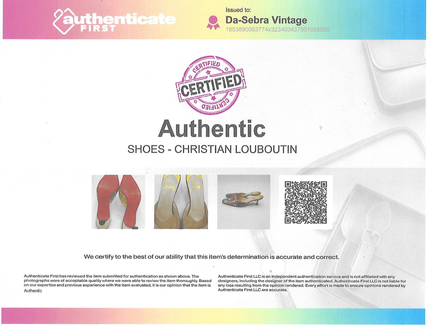 Vintage 1990's Authenticated Rare Christian Louboutin Trash Mules w/COA