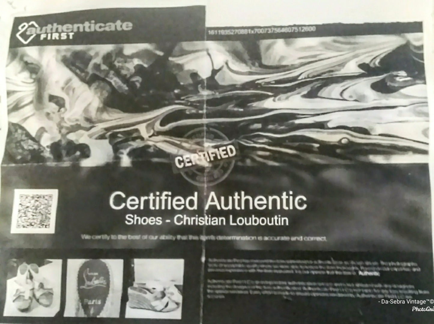 Certified Authentic Certificate