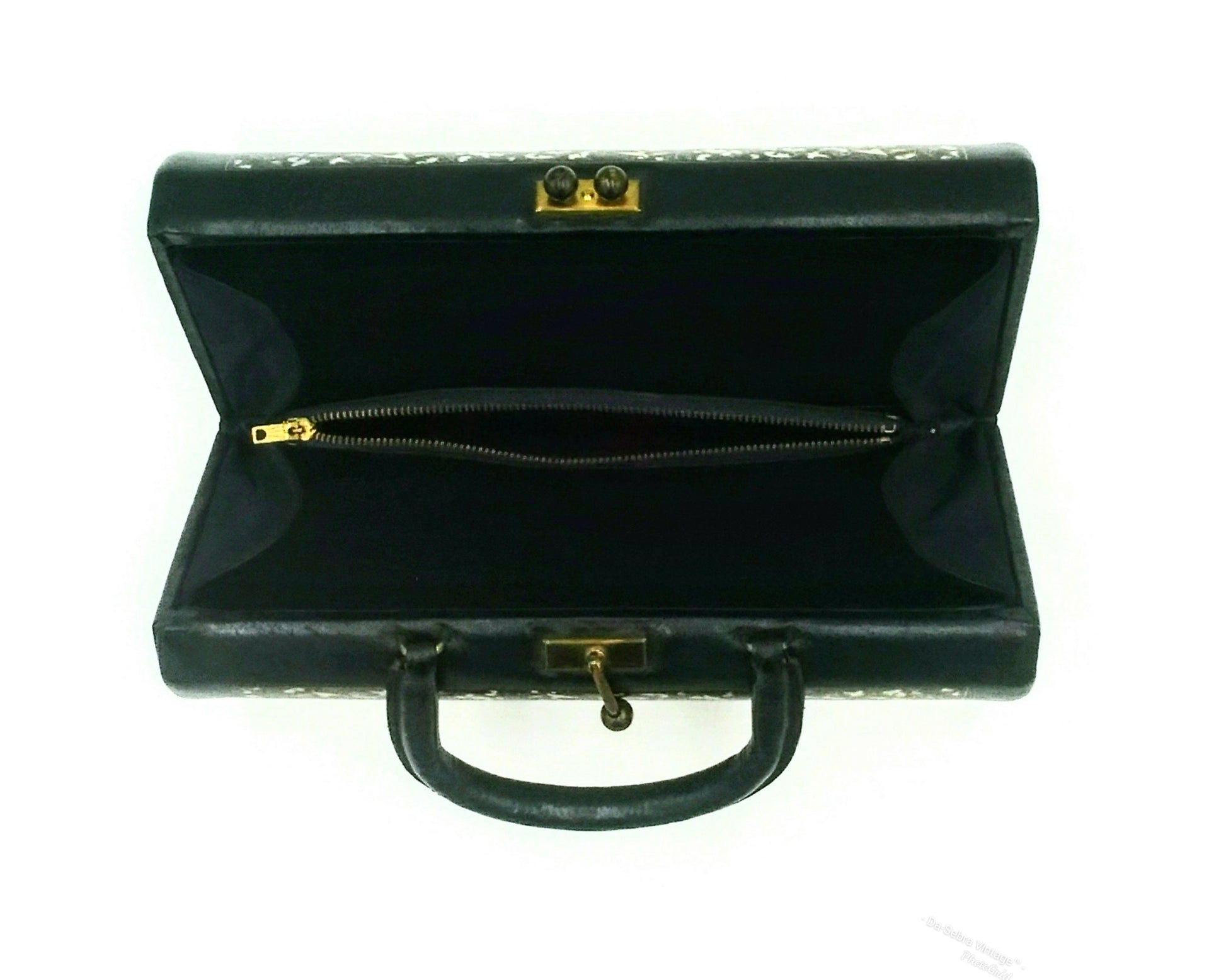 This rare 1950s vintage Mini Batik top-handle bag in a doctor's style