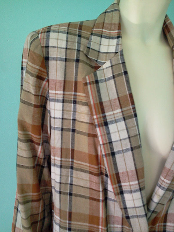 Vintage 1990's Plaid Blazer by Requirements