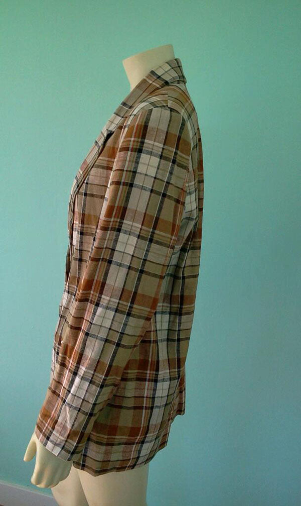 Vintage 1990's Plaid Blazer by Requirements
