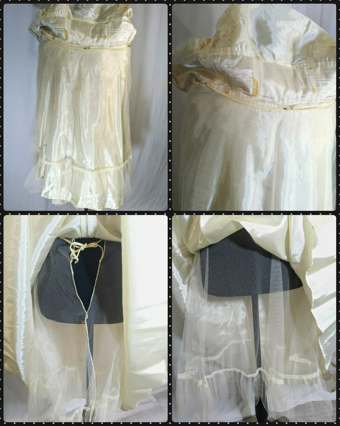 Rare Vintage 1950s/60s Polka Dot Chiffon Dress with Unique Details - Impeccably Preserved