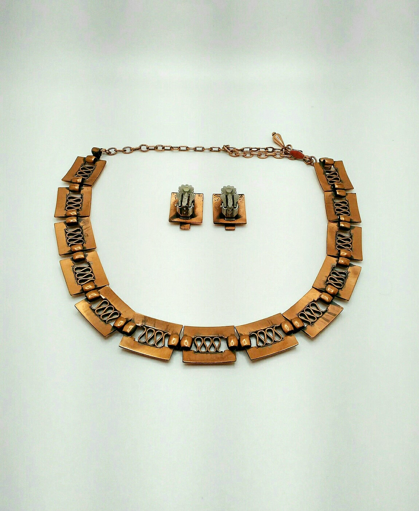 Vintage 1950's/1960's Signed Renior Copper Jewelry Set