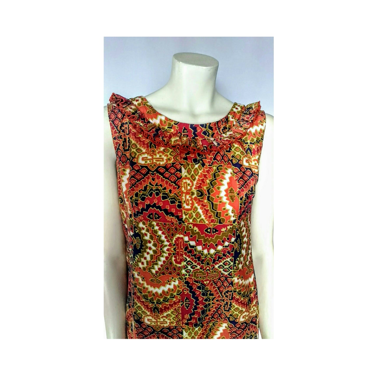 Vintage 1960's Rhapsody by Glazier Multi-Color Maxi Dress