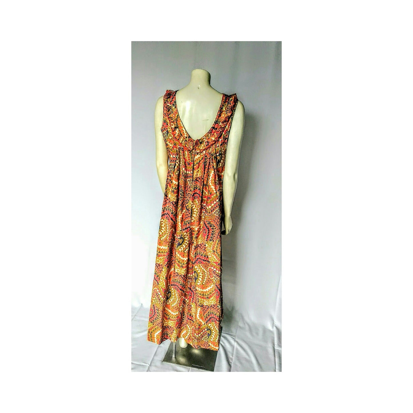 Vintage 1960's Rhapsody by Glazier Multi-Color Maxi Dress