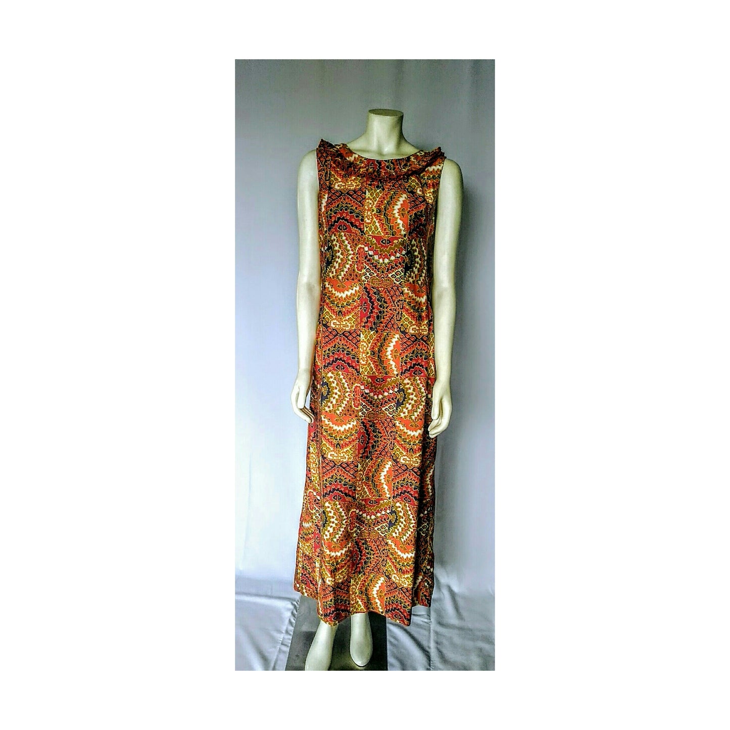 Vintage 1960's Rhapsody by Glazier Multi-Color Maxi Dress