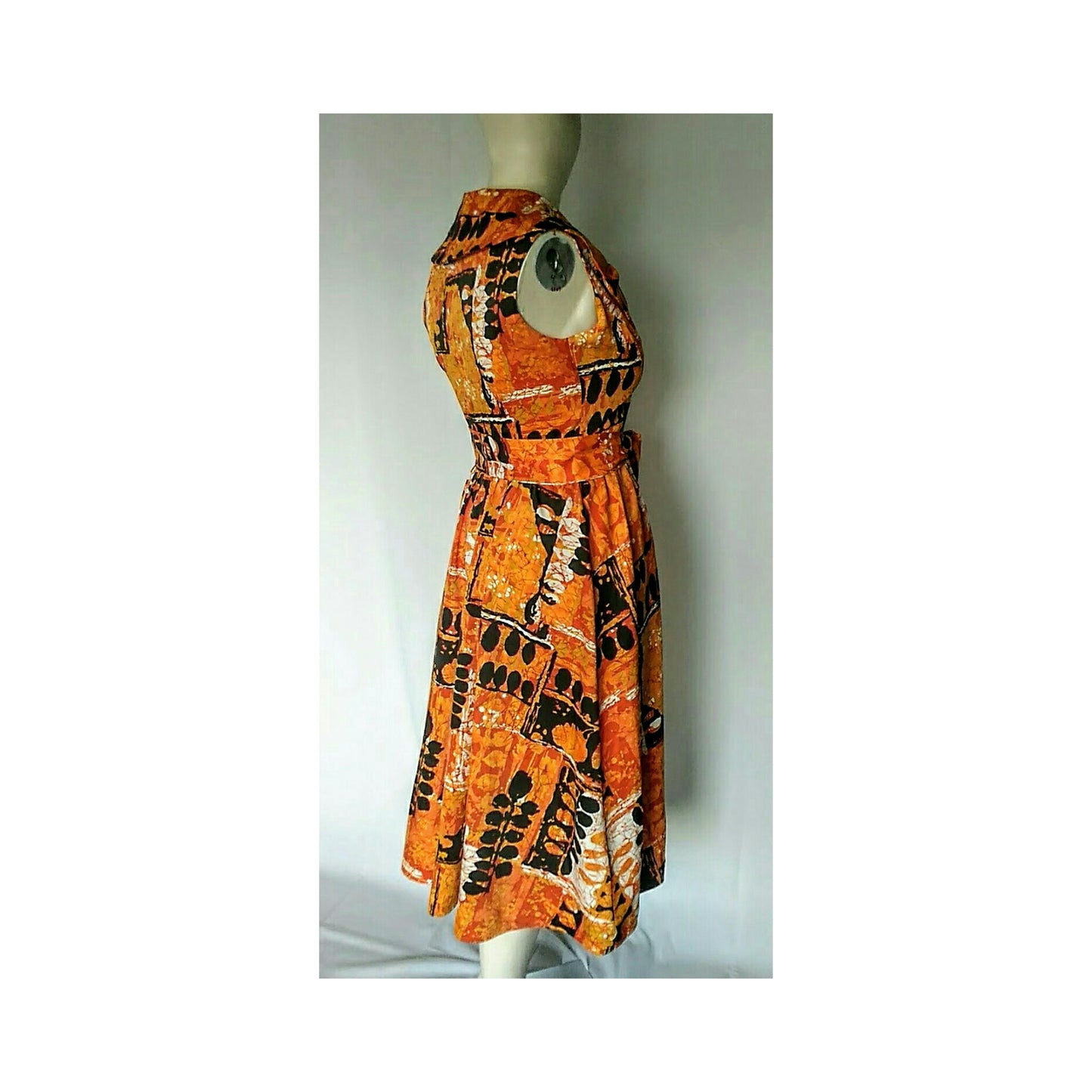 Vintage 1970's Hilo Hattie Abstract Dress; Design by Evelyn Margolis