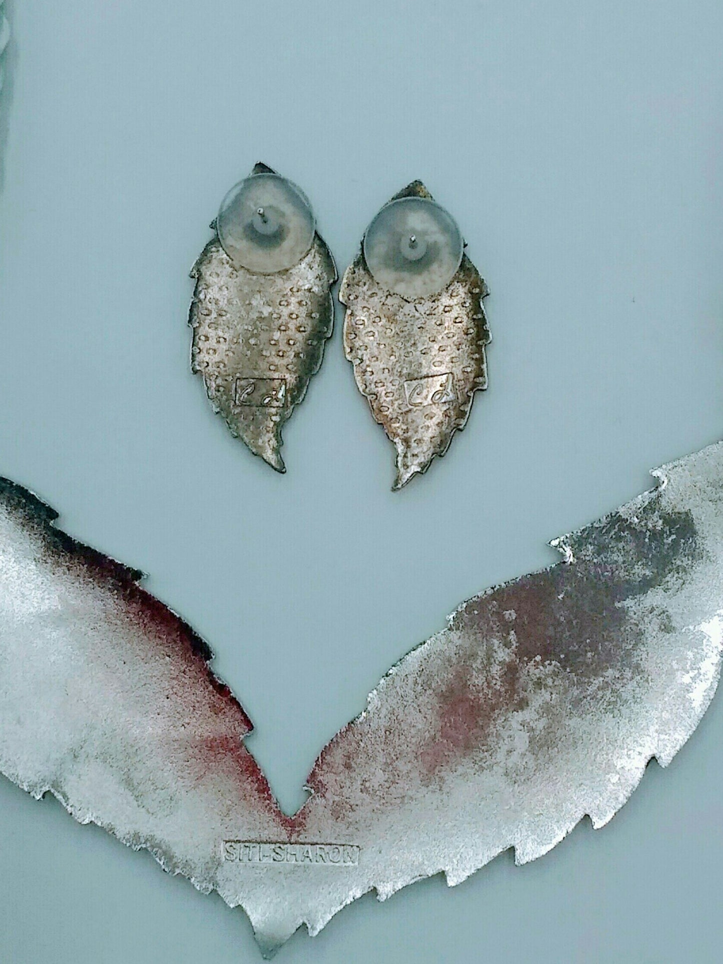 Vintage 1980's Siti-Sharon Ombre Enamel Jewelry Set