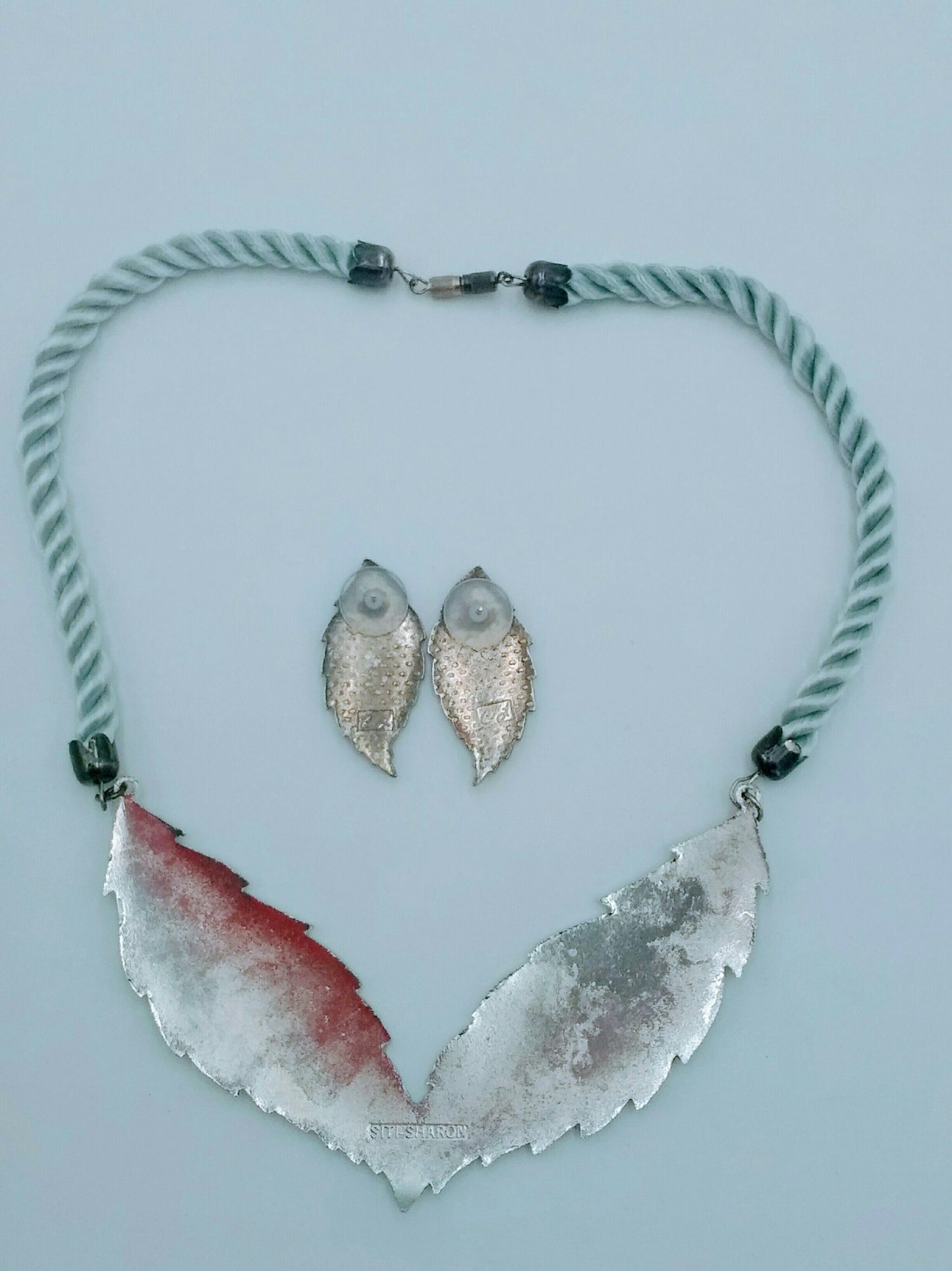 Vintage 1980's Siti-Sharon Ombre Enamel Jewelry Set