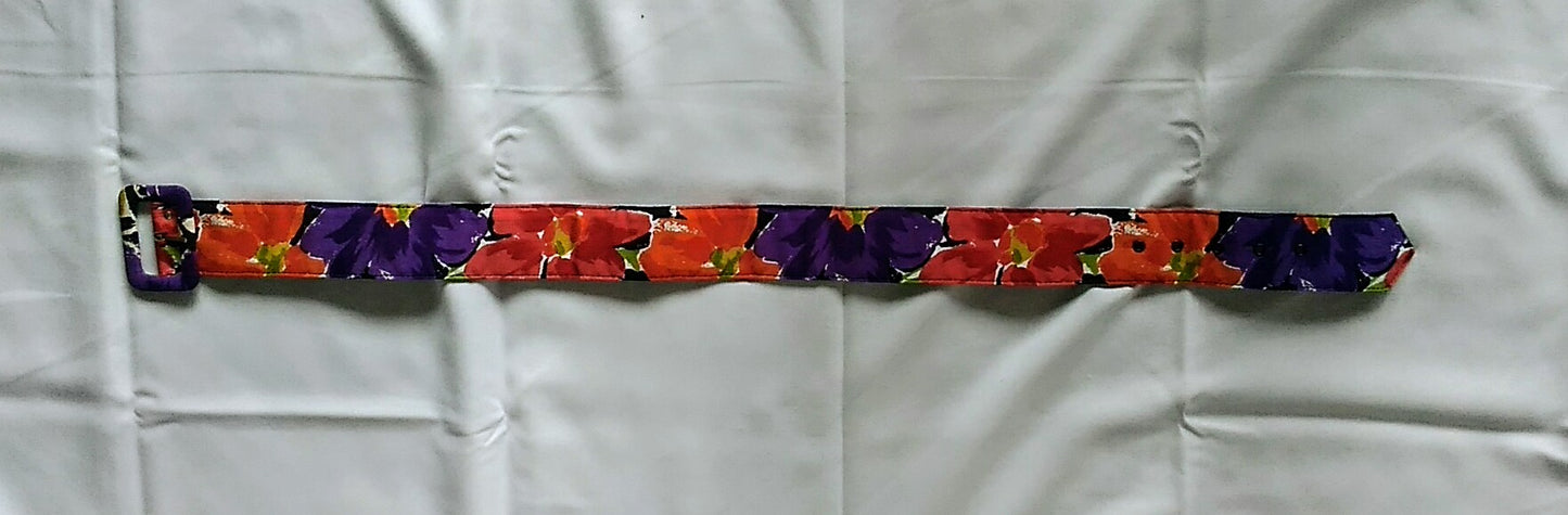 Vintage 1990's Bold Colorful Floral Print sleeveless Dress by My Michell