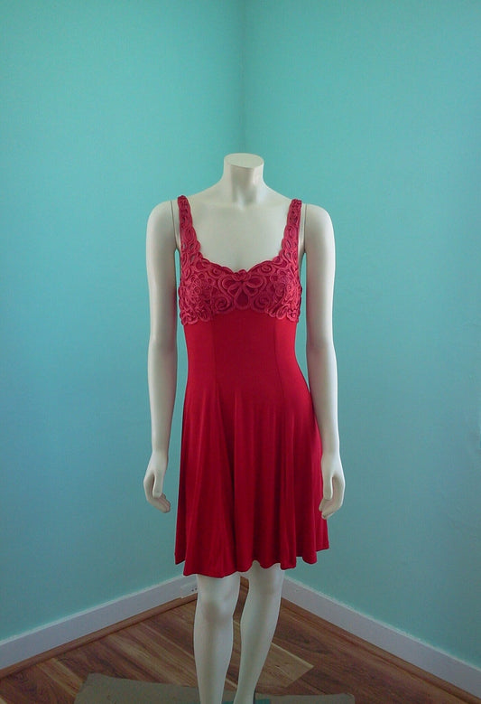 Vintage 1990's Red Sultry Dress by CaRina
