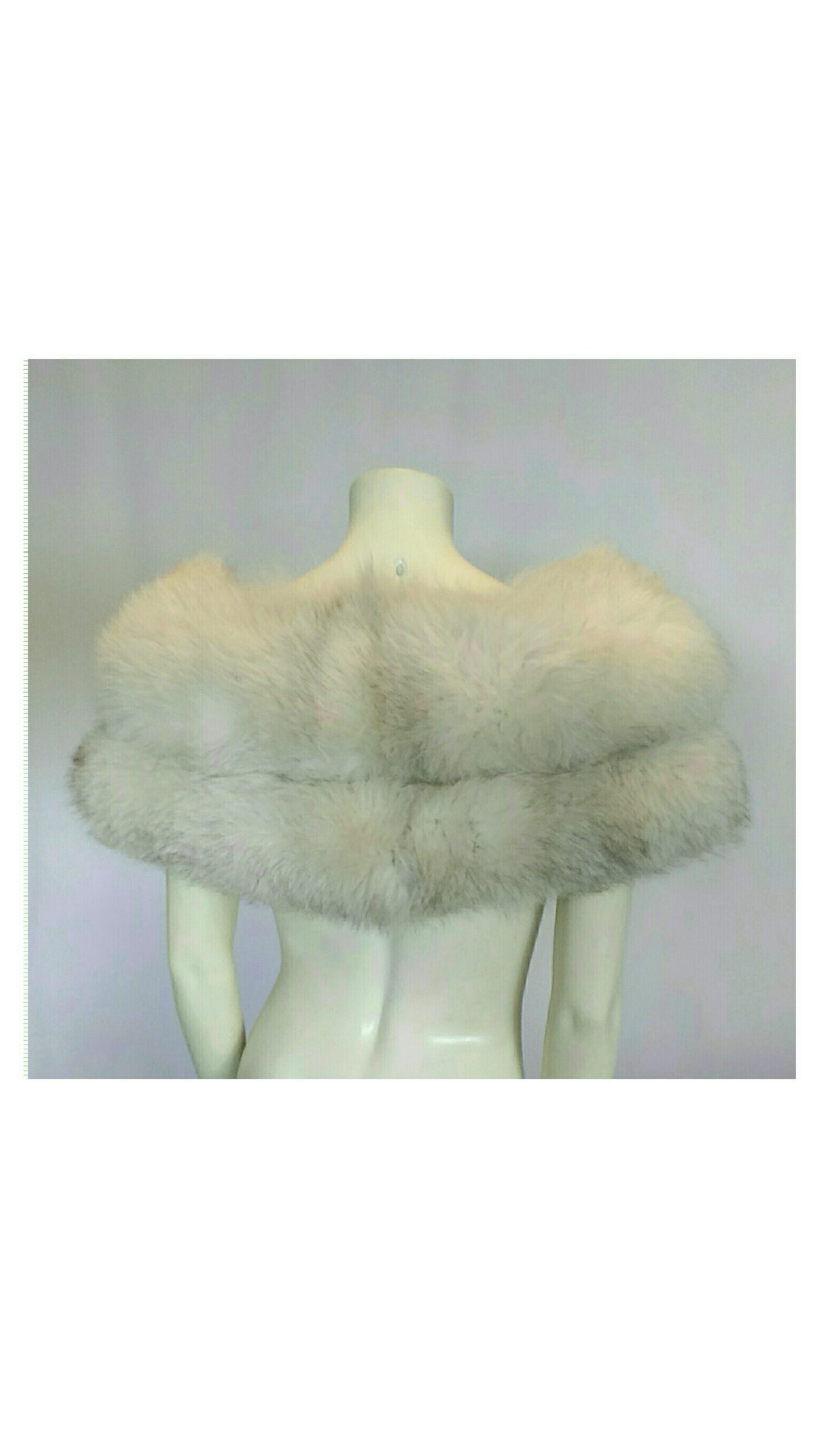 Vintage 1950's/60's Fox Off White Cape; Furs By Milton Of Oakland, CA