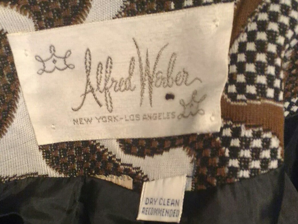 Vintage 1960's Geometric Print Coat by Alfred Werber