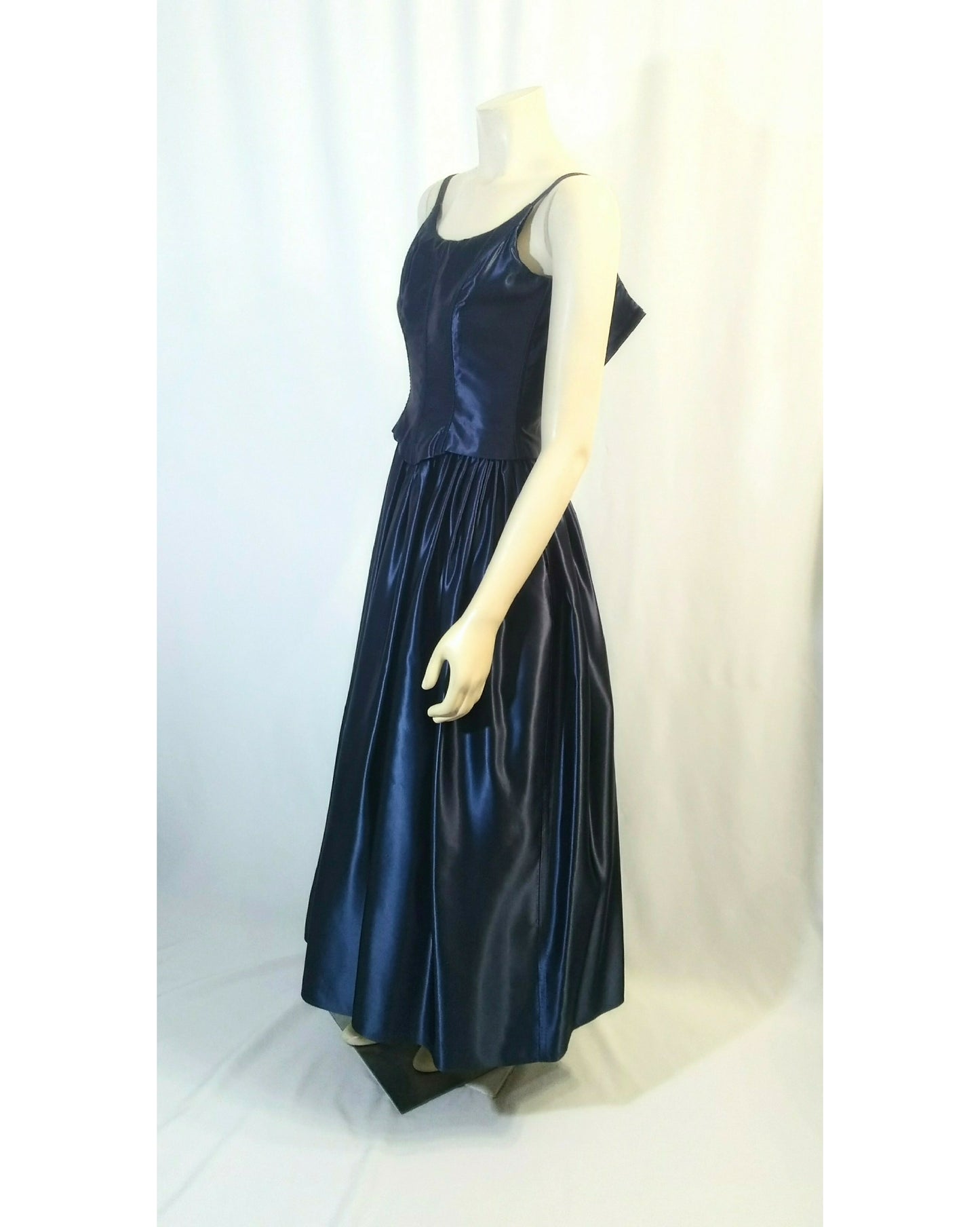 Vintage 1990s Jessica McClintock Sapphire Blue Dress; Formal, Prom Gown, Party Formal