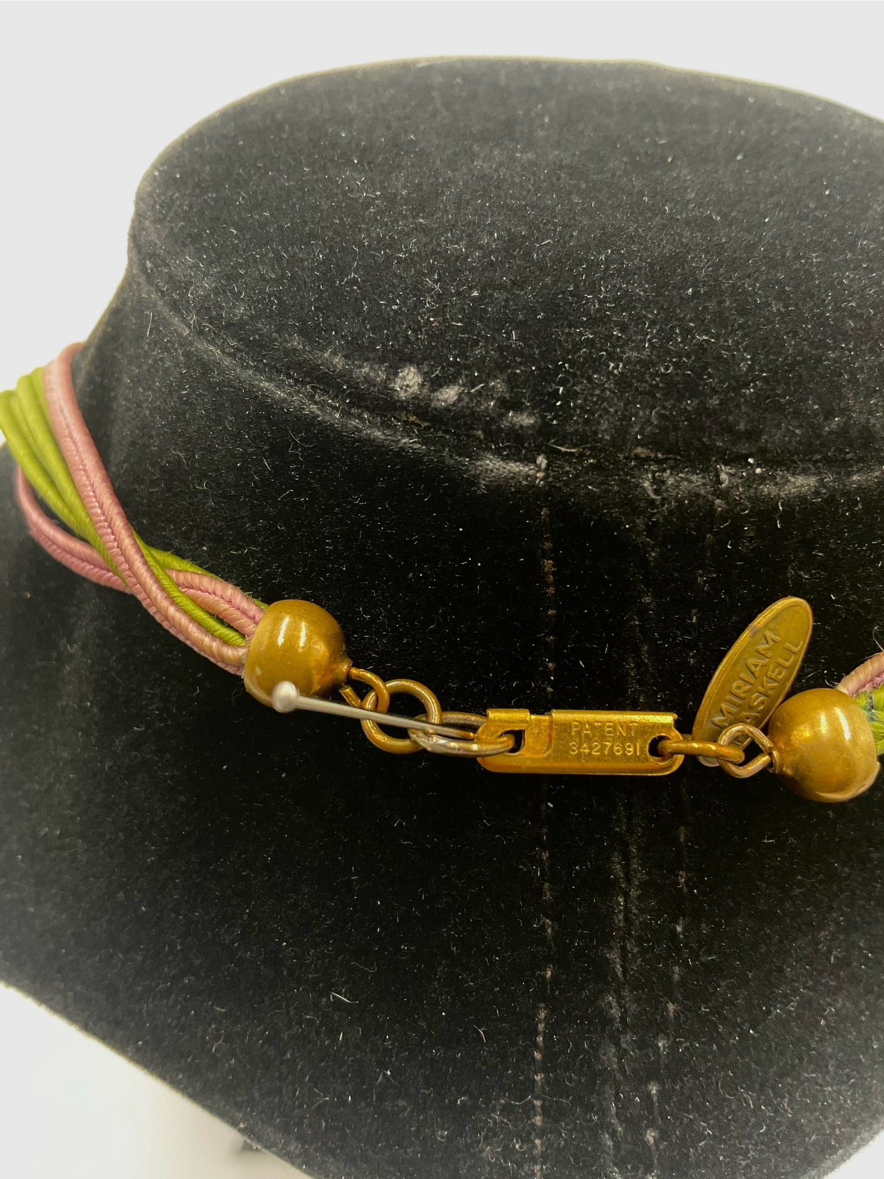 VintageRareMiriamHaskell1970sSignedCeramicRosePendant