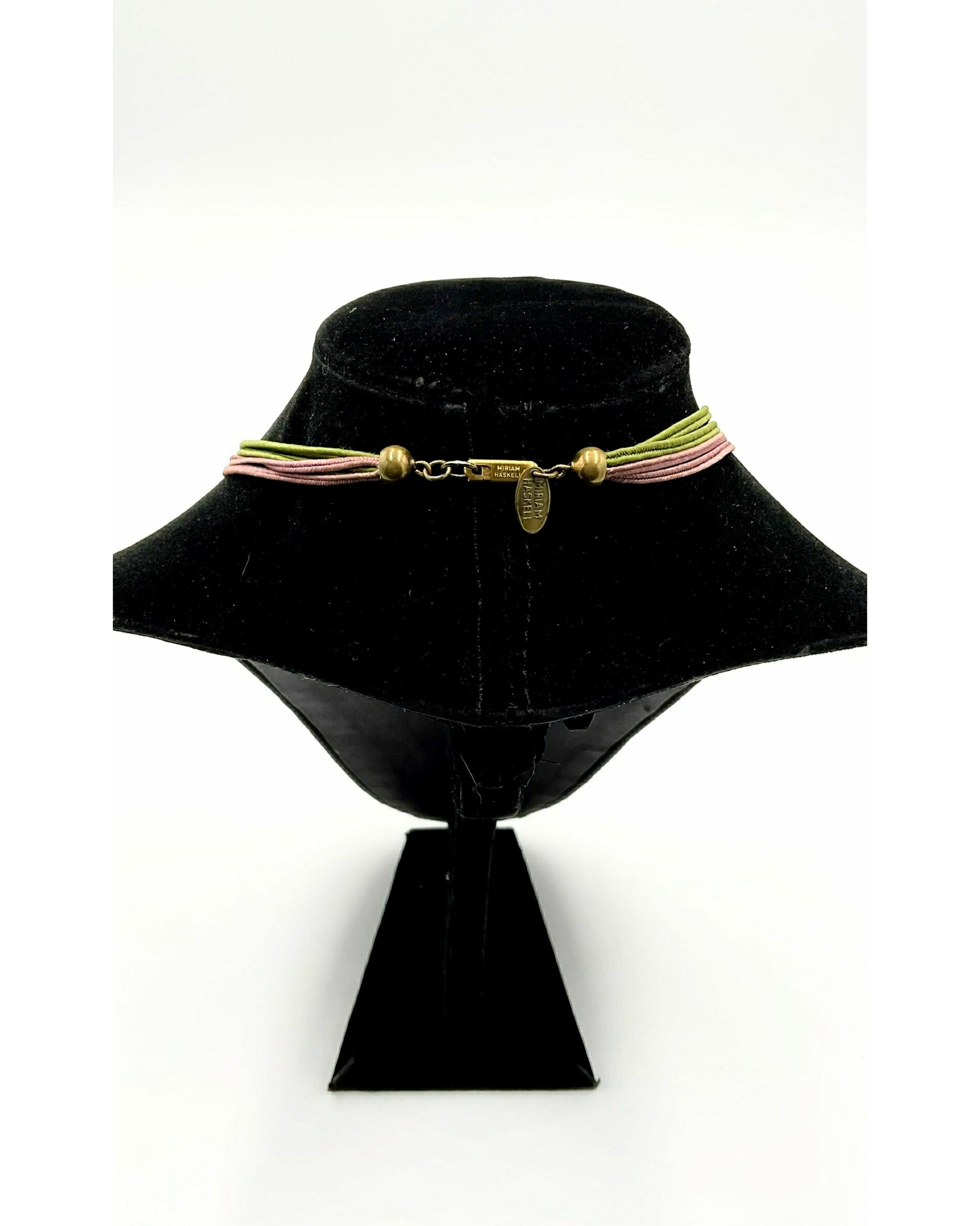 VintageRareMiriamHaskell1970sSignedCeramicRosePendant