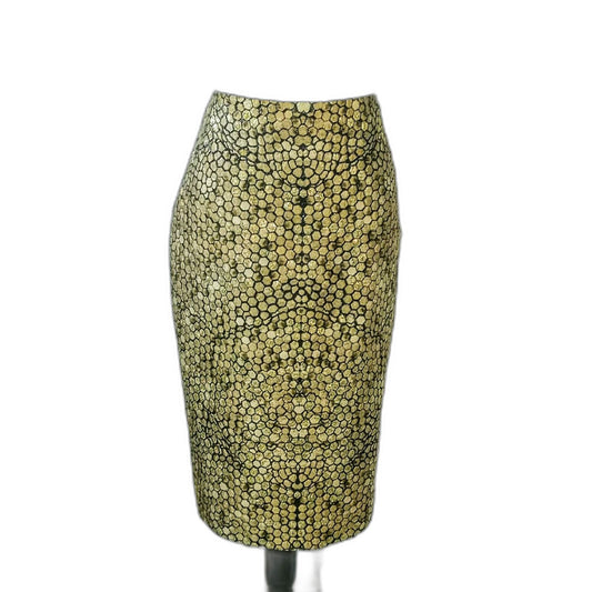 Authenticated Alexander McQueen Honeycomb Jacquard Pencil Skirt