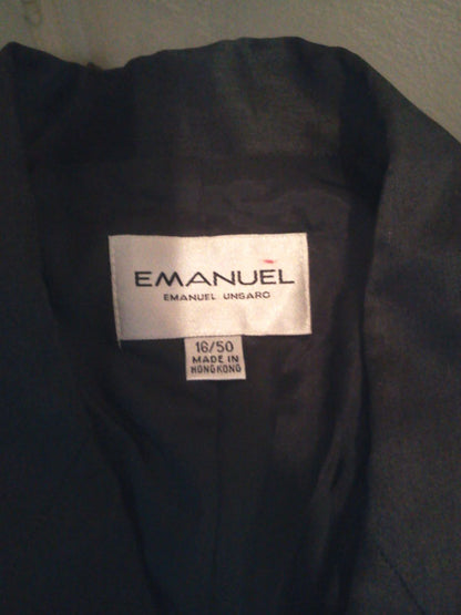 Vintage 1980's Gray Jacket Designer Emanuel Ungaro