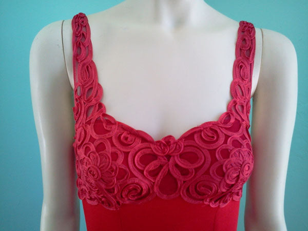 Vintage 1990's Red Sultry Dress by CaRina