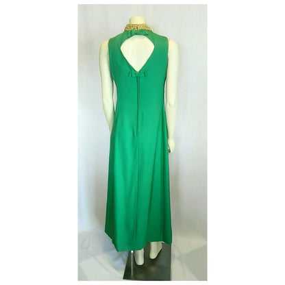 Vintage 1960’s Grass Green Christmas Sheath Dress by Date-Maker Formals
