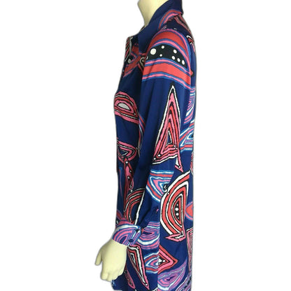 Vintage 1960’s Lanvin Abstract Geometric Print Women’s Shirtwaist Dress