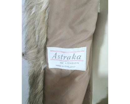 Vintage 1970s Astraka of London Faux Fur Coat