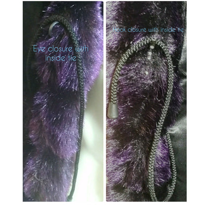 Vintage 1980s Boulevard East Purple Faux Fur Coat "NWT"