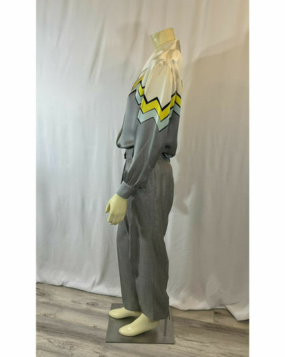 Vintage 1980s Escada Designer Margaretha Ley Silk & Silk Wool Pant Set