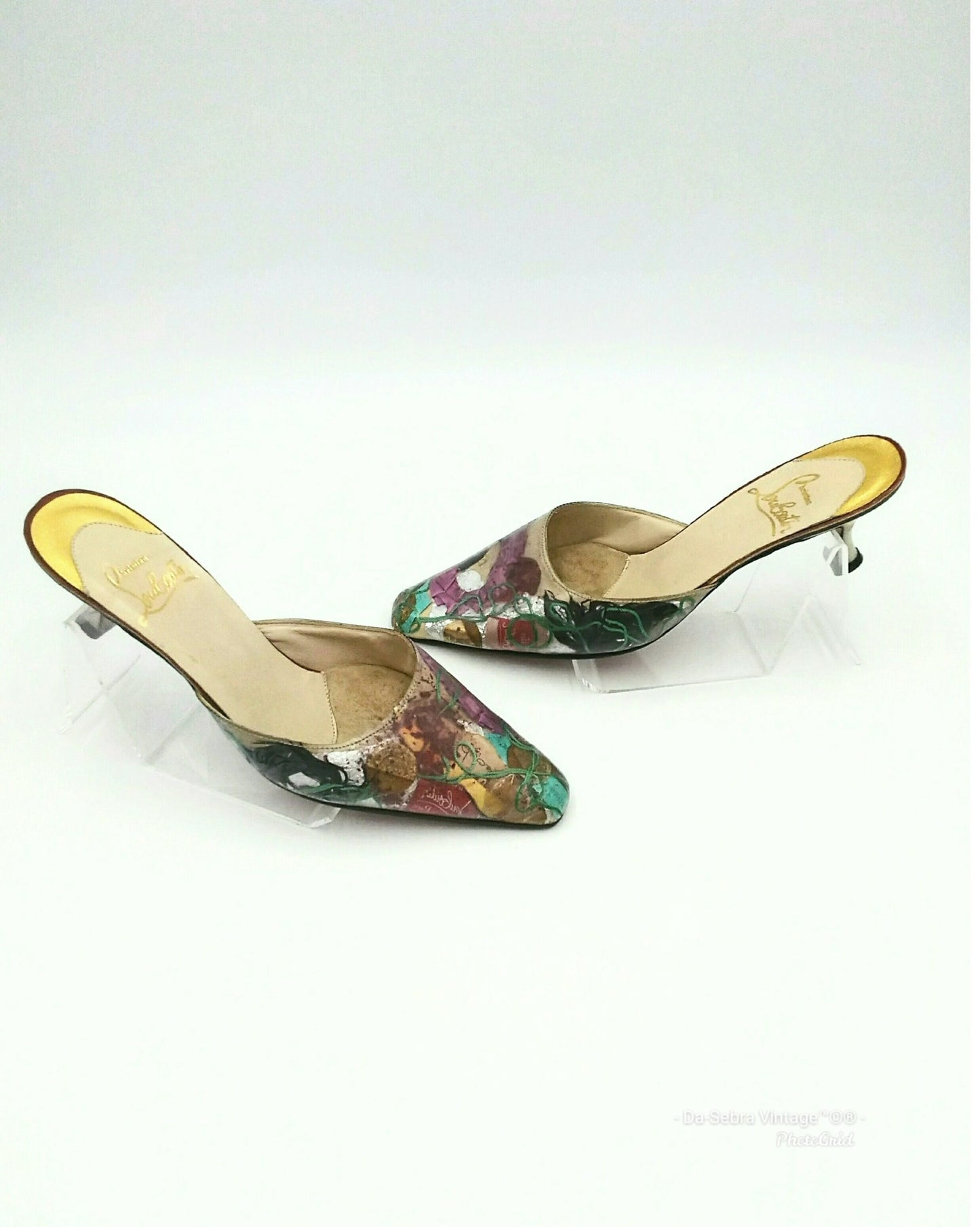 Vintage 1990's  Authenticated Rare Christian Louboutin Trash Mules w/COA