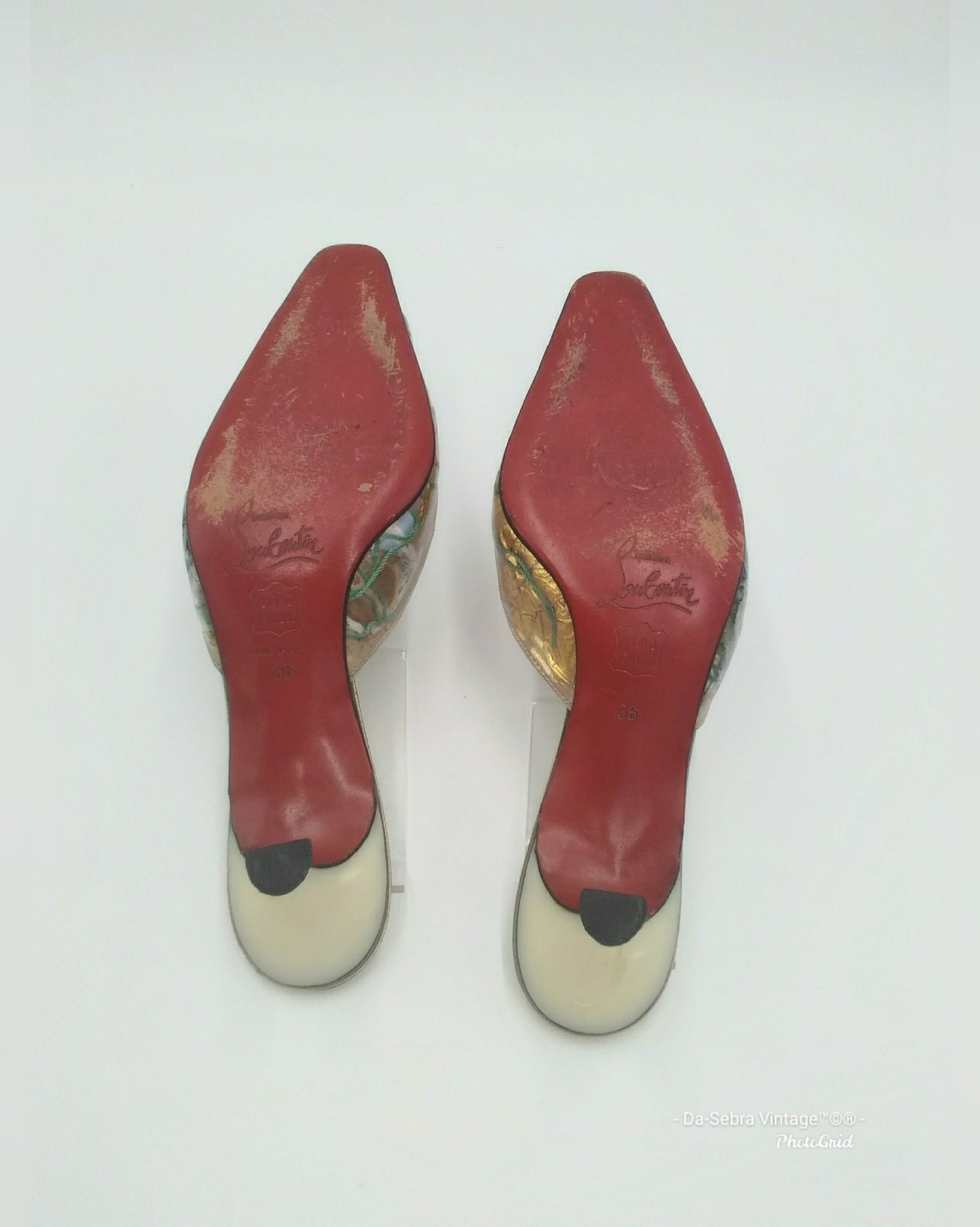 Vintage 1990's  Authenticated Rare Christian Louboutin Trash Mules w/COA