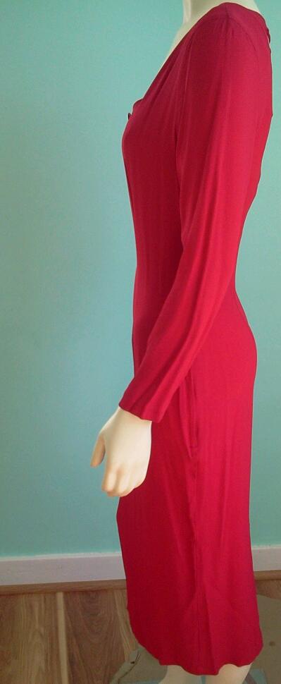 Vintage 1990 Sultry Sexy Lipstick Red Dress by Designer Jonathan Martin