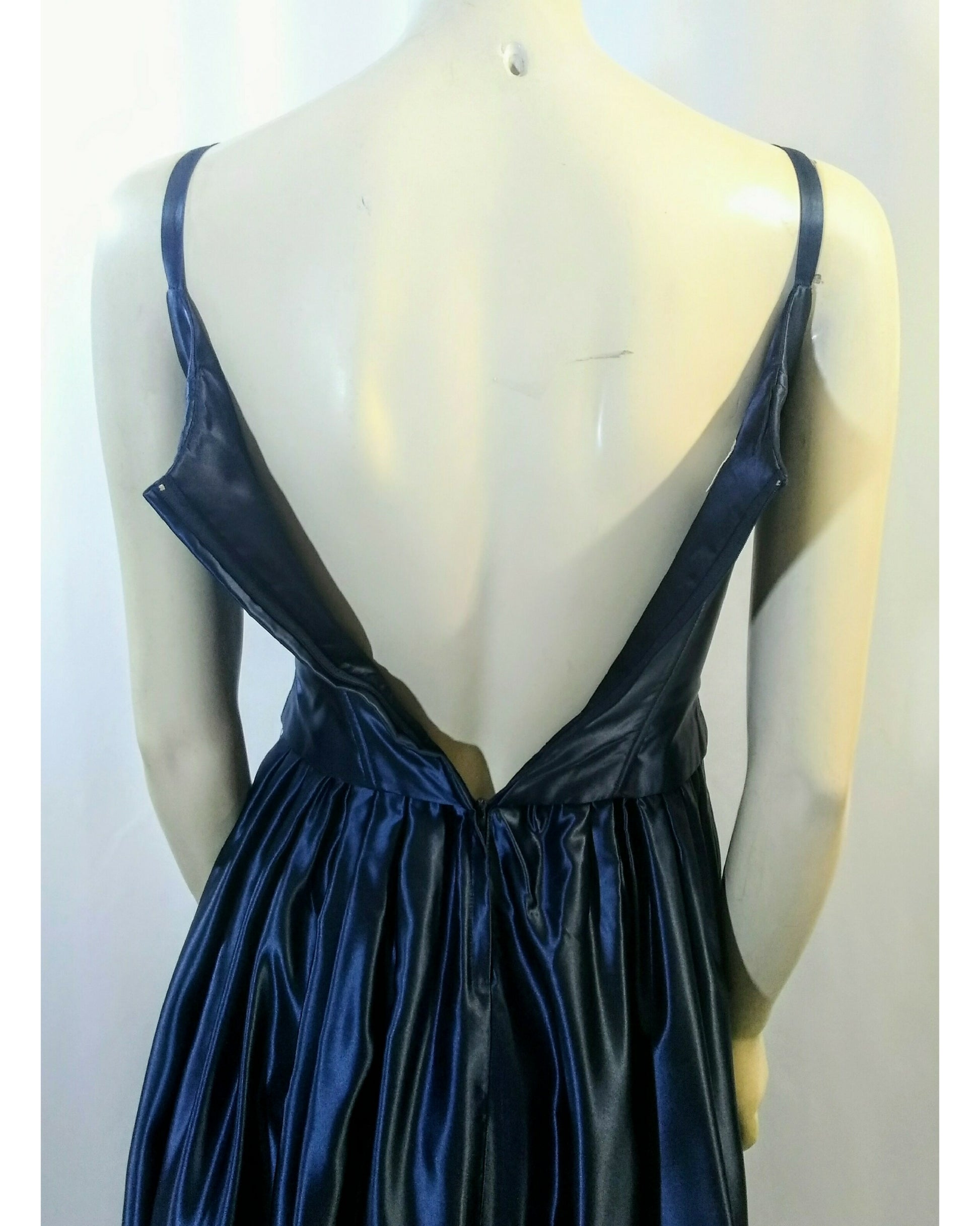 Vintage 1990s Jessica McClintock Sapphire Blue Dress; Formal, Prom Gow Da-Sebra Vintage Vintage 1990s Jessica McClintock Sapphire Blue Dress; Formal, Prom Gow Da-Sebra Vintage