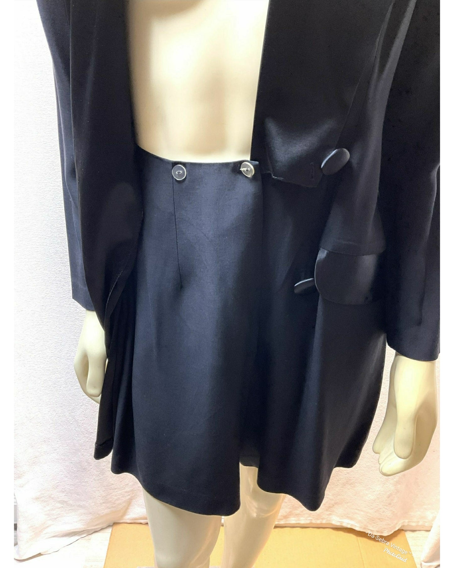 Showing the Skort front with buttons underneath 