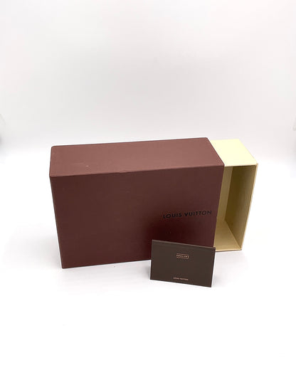 Vintage Louis Vuitton Leather Pumps / Camel & Brown Checkered Block Heels / Mid-2000s Designer Shoes with Original Box