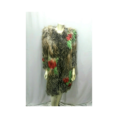 Genuine Fox Fur Woven Coat with Multiple Colors