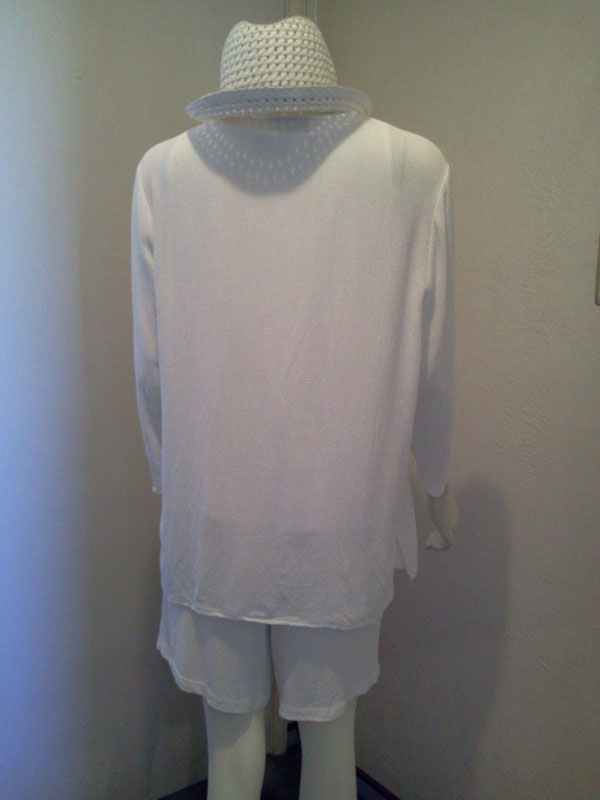 Vintage Early 1990 Luxurious 3 Piece White Short Set by Molly & Maxx