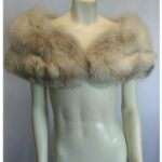 Vintage 1950’s/60’s Fox Off White  Cape; Furs By Milton Of Oakland, CA