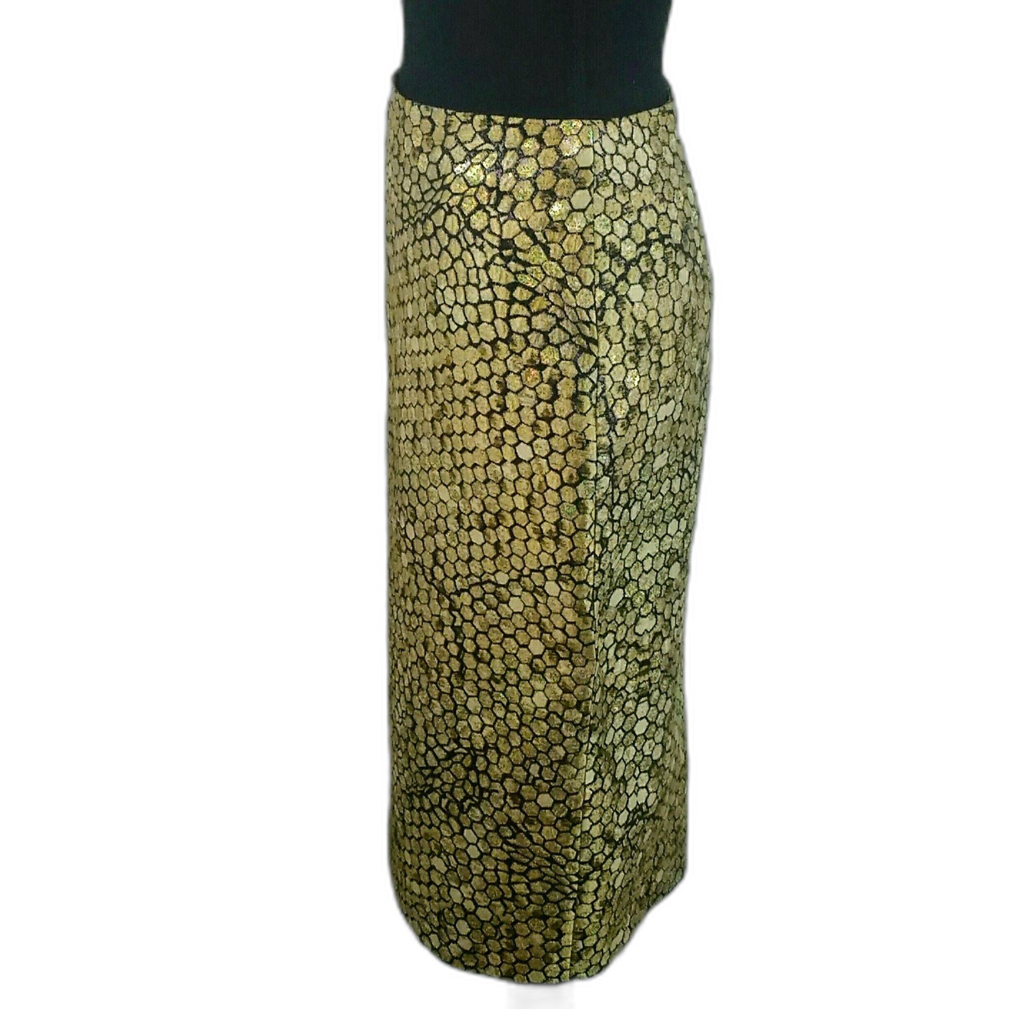 Authenticated Alexander McQueen Honeycomb Jacquard Pencil Skirt