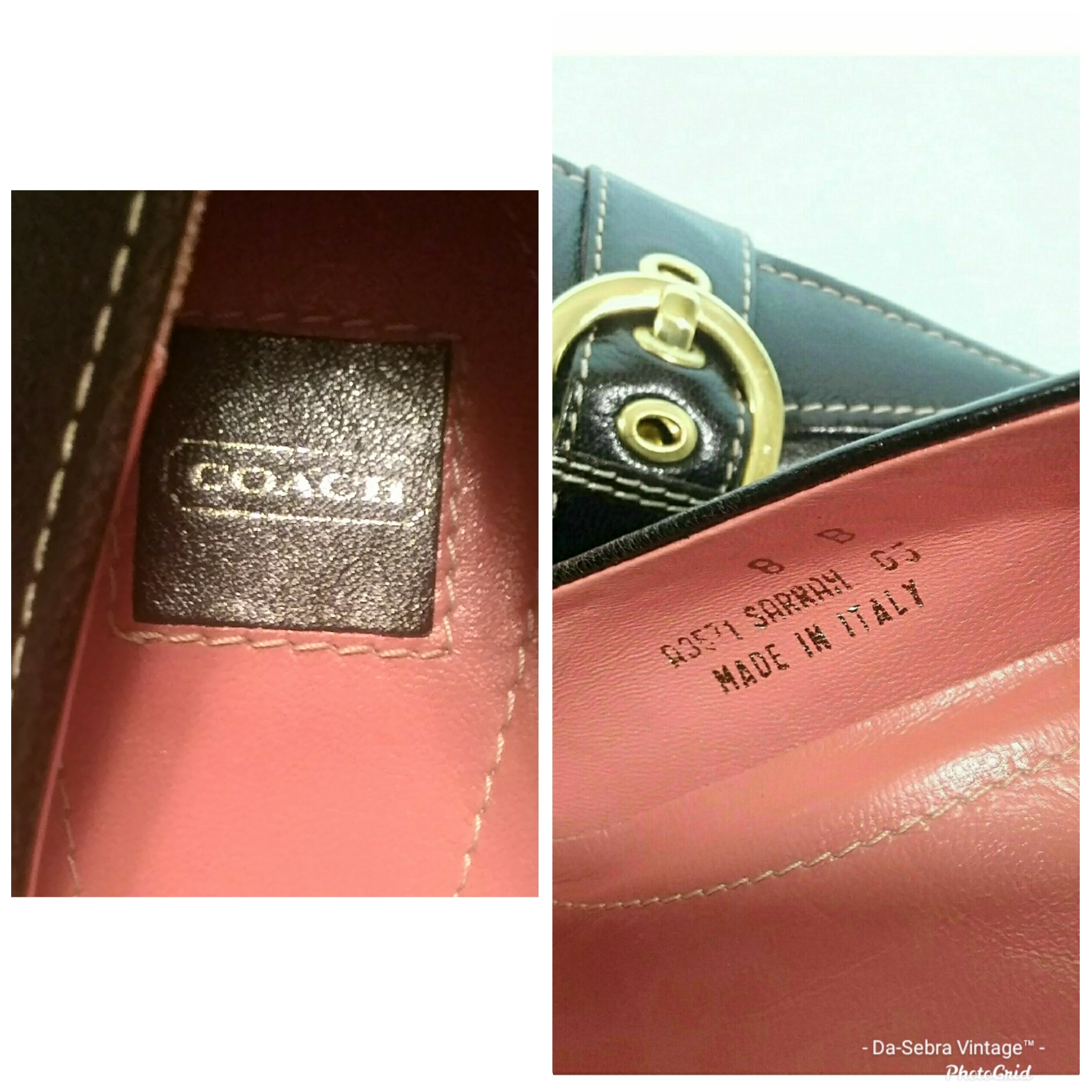 Authentic Coach Sarrah Antique Leather/Italy/ 8M