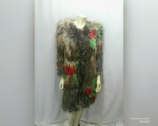 Genuine Fox Fur Woven Coat with Multiple Colors