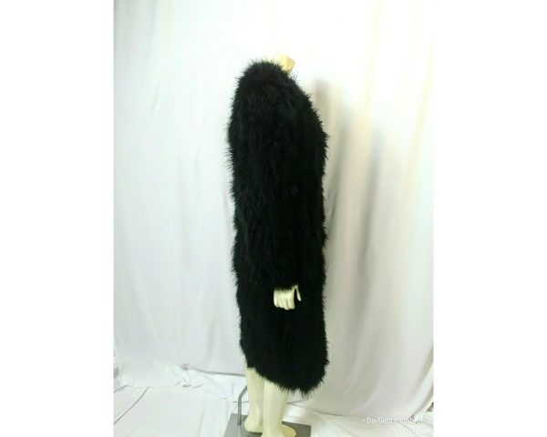 Vintage 1980's Sonia Rykiel Black Marabou Feather Coat