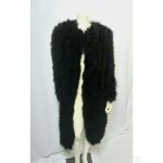 Vintage 1980’s Sonia Rykiel Black Marabou Feather Coat