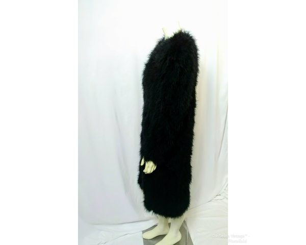 Vintage 1980's Sonia Rykiel Black Marabou Feather Coat