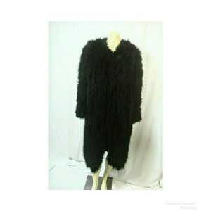 Vintage 1980's Sonia Rykiel Black Marabou Feather Coat (front) made in France