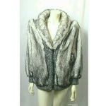 Vintage 1980s Bullocks Wilshire Faux Fur Knit Sweater Jacket